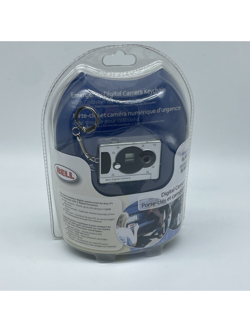 Bell Emergency Digital Camera Keychain w Collision Kit 2006 Brand New